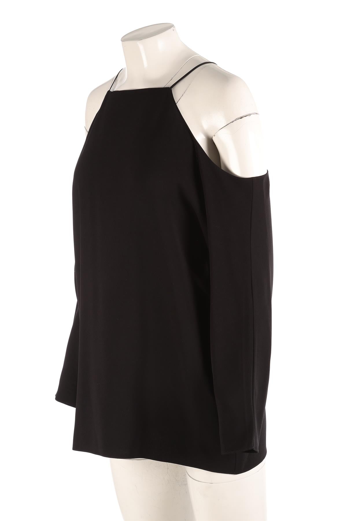 THE ROW BLACK CREPE TOP LARGE