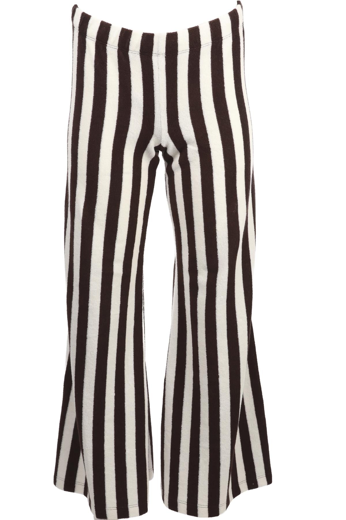 BROWN COTTON WIDE LEG PANTS
