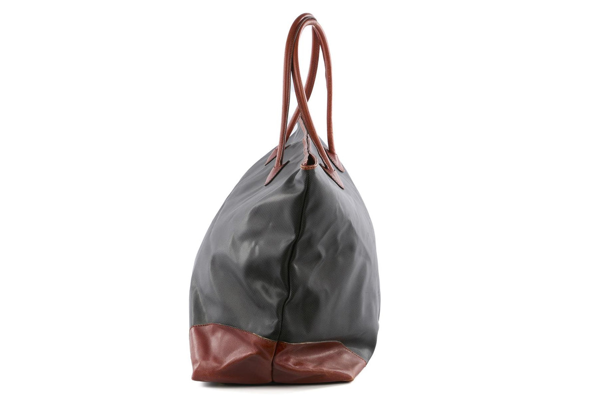 BOTTEGA VENETA BLACK VINTAGE MARCO POLO LEATHER TOTE BAG