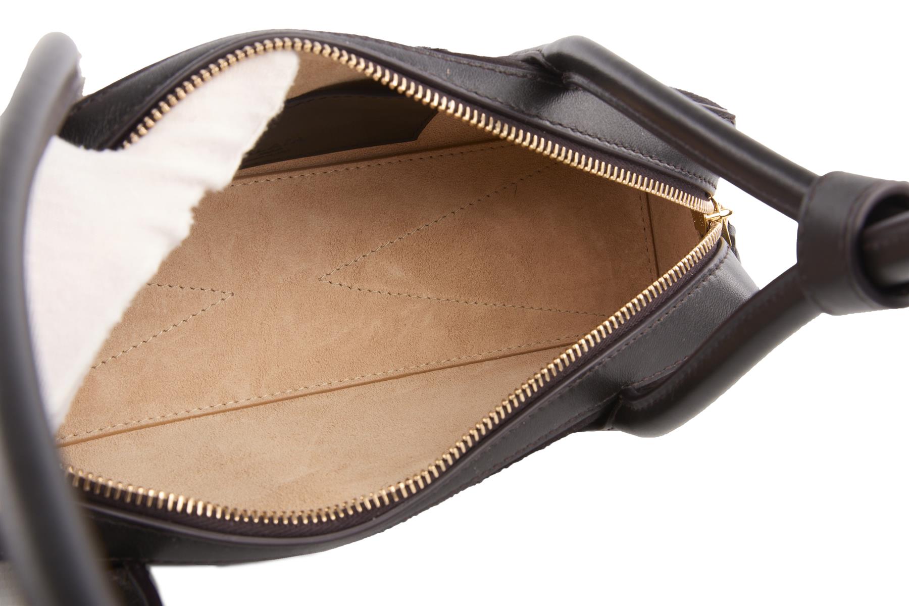 ALAÏA BLACK LE TECKEL SMALL CALF HAIR SHOULDER BAG