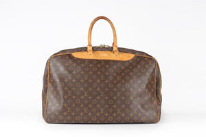 LOUIS VUITTON BROWN 2002 ALIZE 55 MONOGRAM COATED CANVAS TOTE BAG