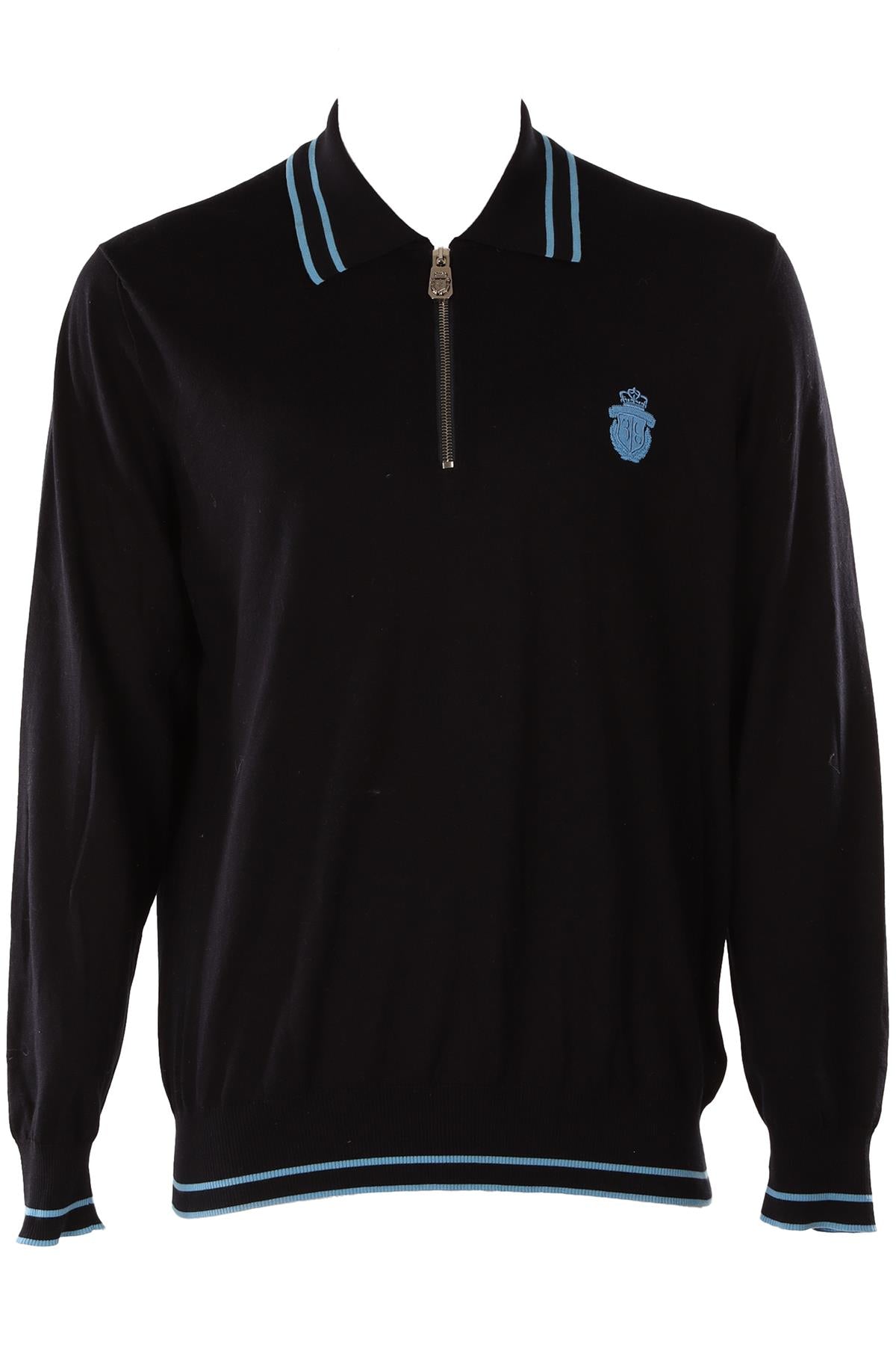 BILLIONAIRE NAVY MEN'S COTTON SWEATER MEDIUM