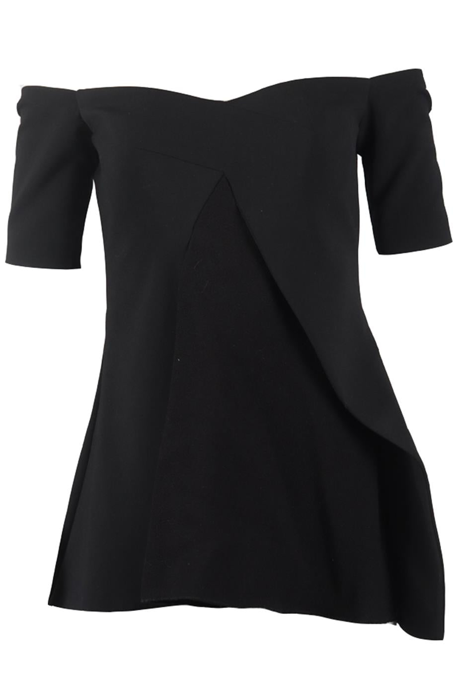 STELLA MCCARTNEY OFF THE SHOULDER WOOL BLEND TOP IT 42 UK 10