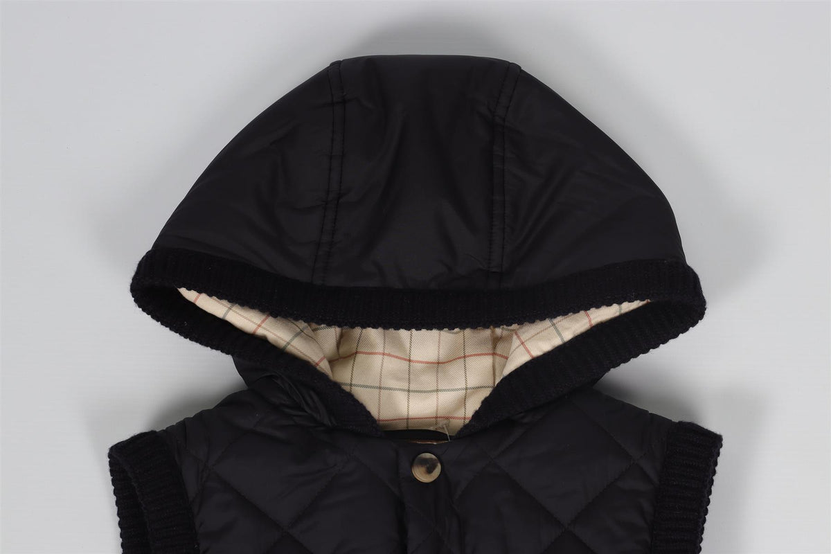 LORO PIANA BLACK KIDS BOYS GILET 8 YEARS