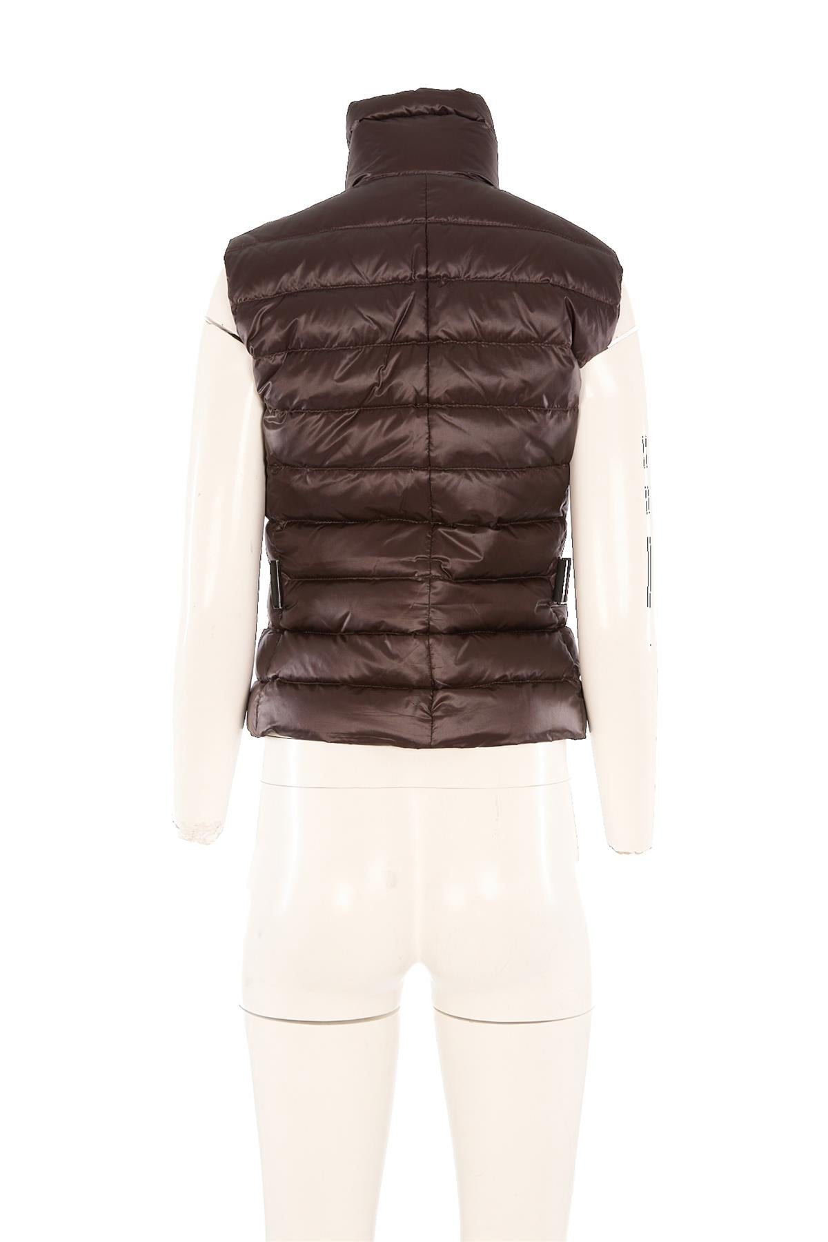 MONCLER BROWN PADDED DOWN GILET 1 UK 8