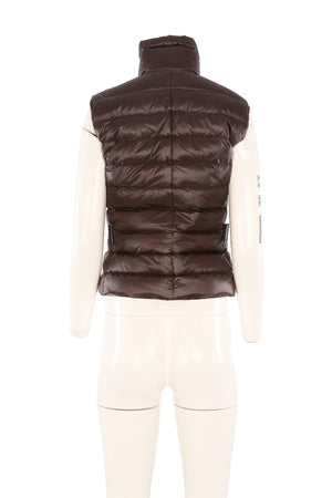 MONCLER BROWN PADDED DOWN GILET 1 UK 8