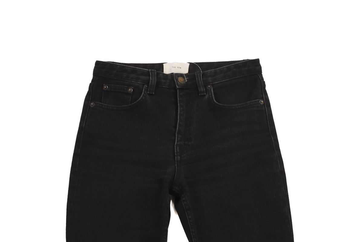 THE ROW BLACK HIGH RISE BOOTCUT JEANS US 0 UK 4