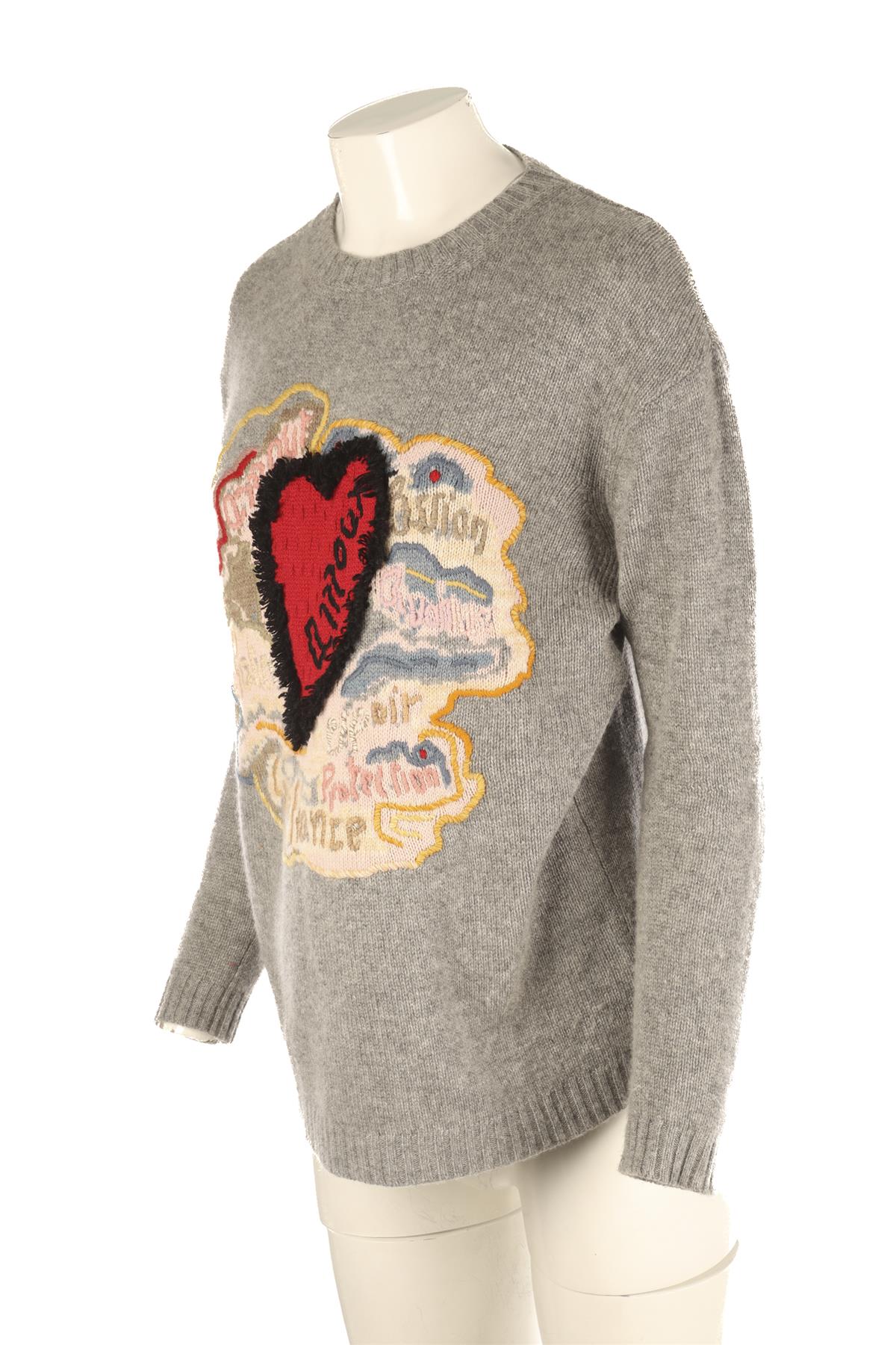 CHRISTIAN DIOR GREY CASHMERE SWEATER FR 36 UK 8
