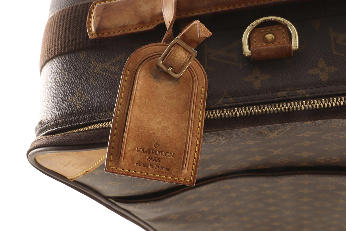 LOUIS VUITTON BROWN 2001 PEGASE 60 MONOGRAM COATED CANVAS SUITCASE