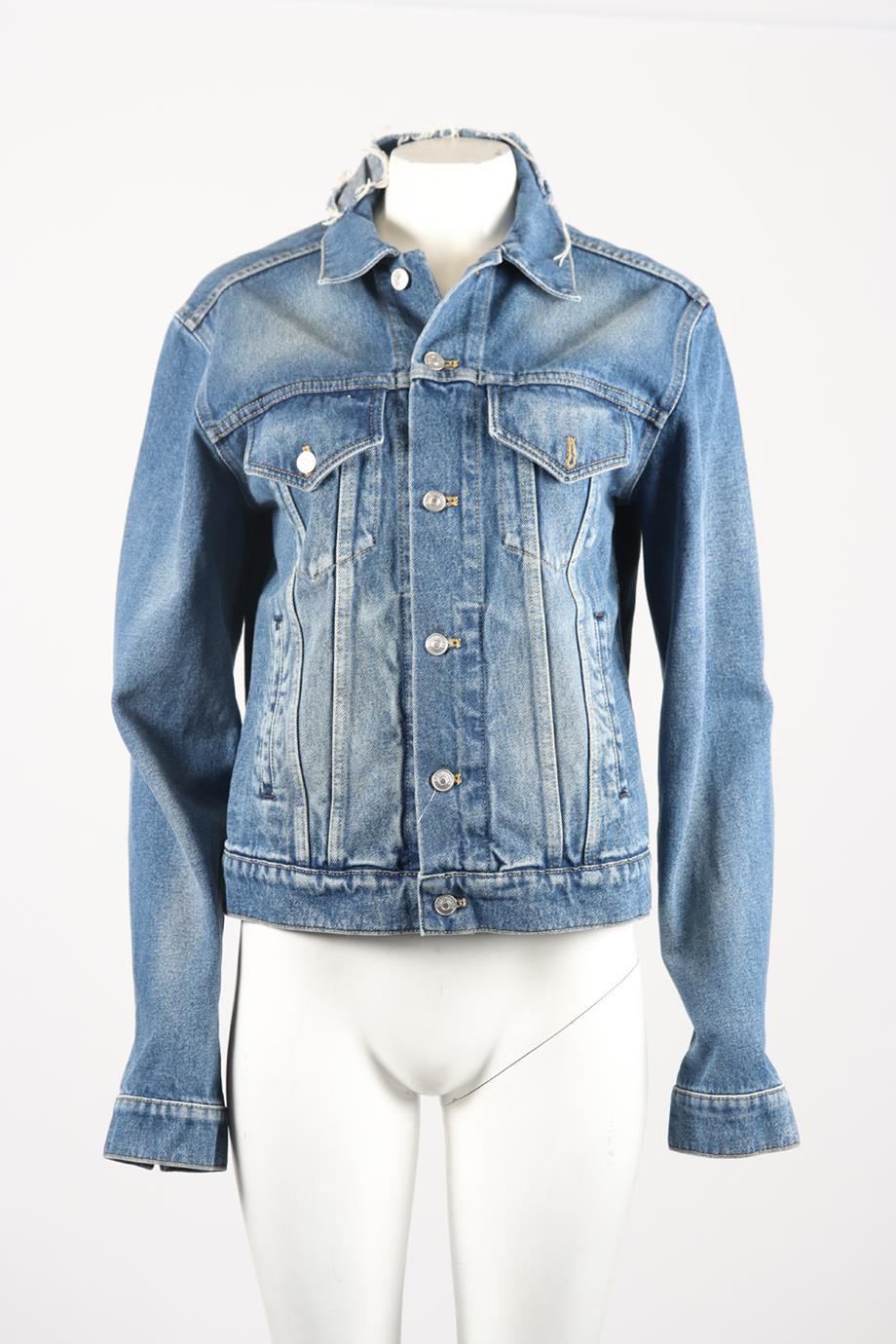 BALENCIAGA DISTRESSED DENIM JACKET FR 46 UK 18