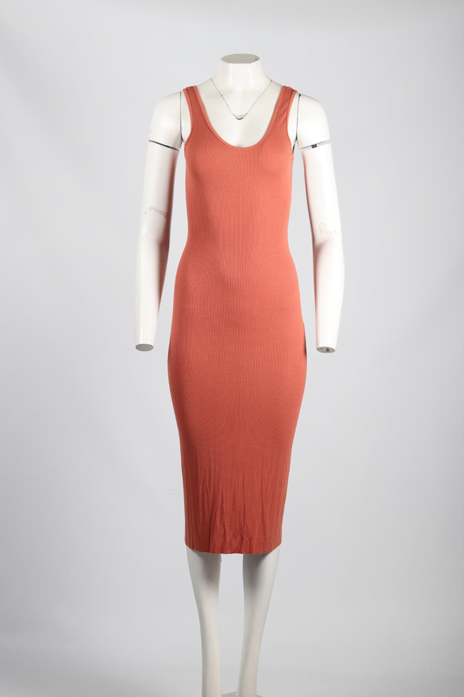 ENZA COSTA SILK BLEND MIDI DRESS MEDIUM