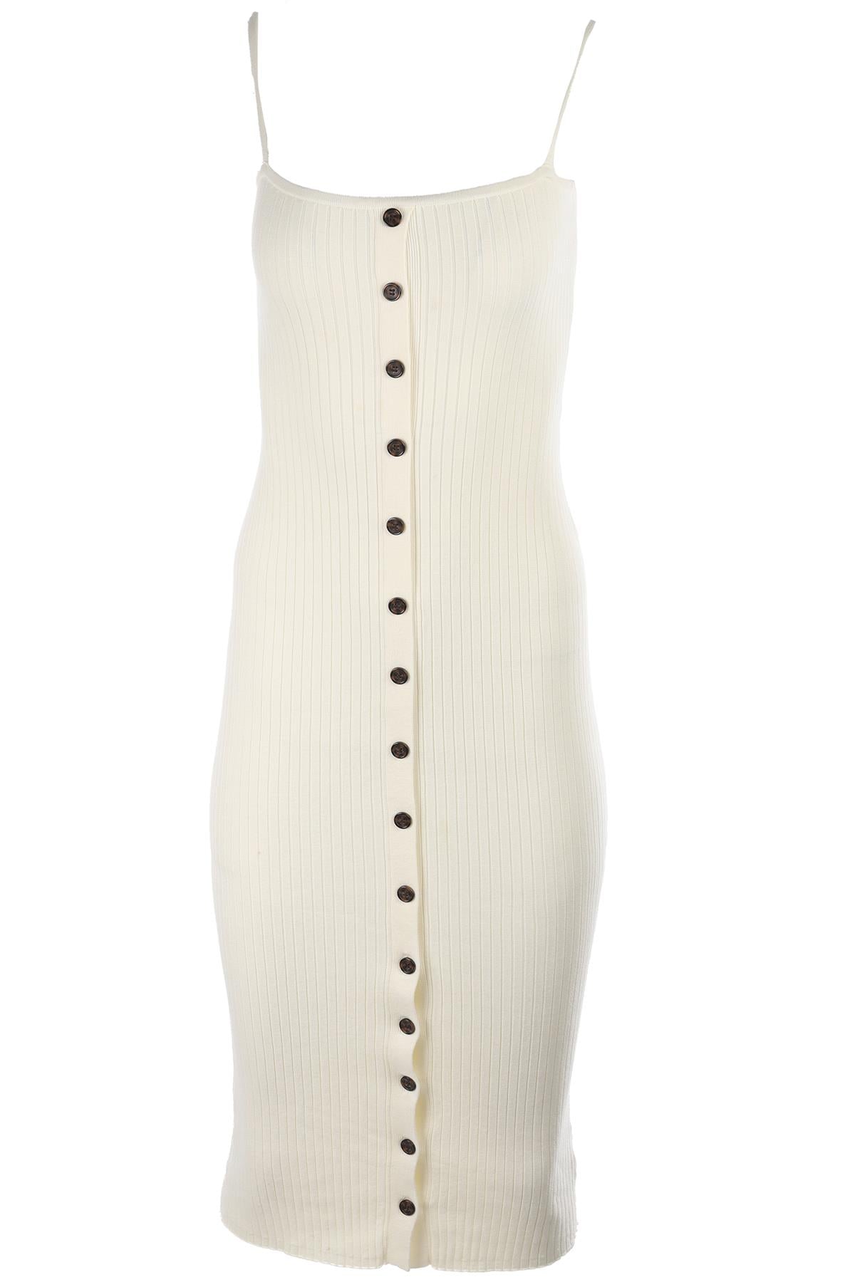 REFORMATION CREAM KNIT MIDI DRESS XSMALL
