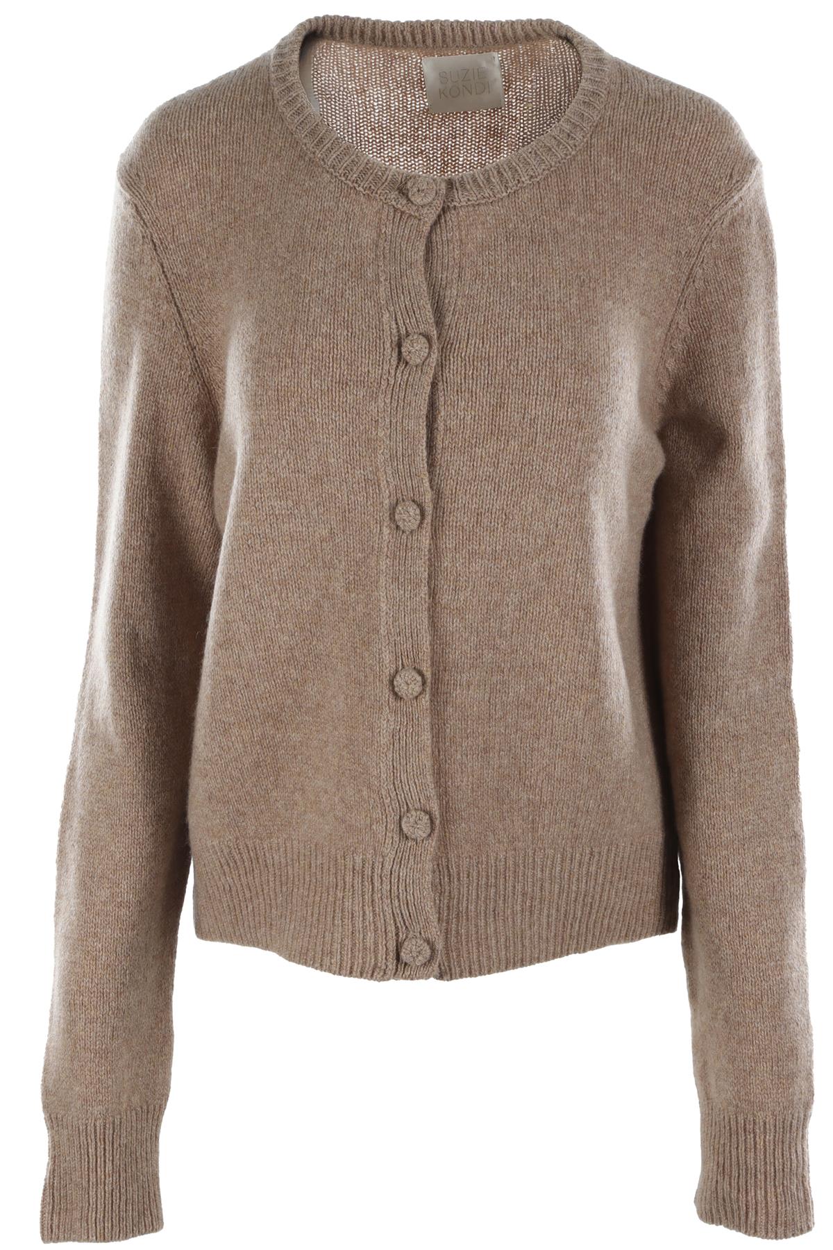 SUZIE KONDI BEIGE CASHMERE CARDIGAN LARGE