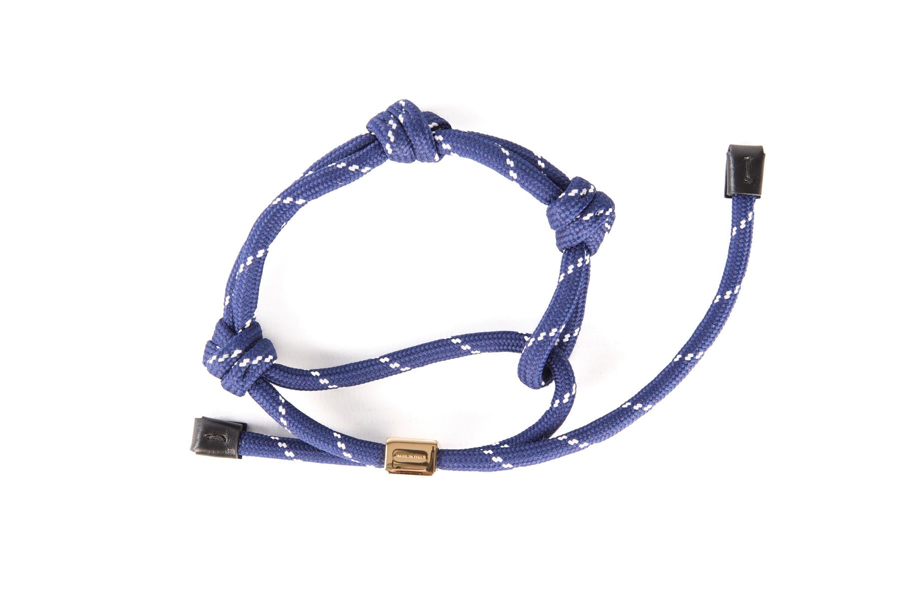 MIU MIU NAVY CORD BRACELET ONE SIZE