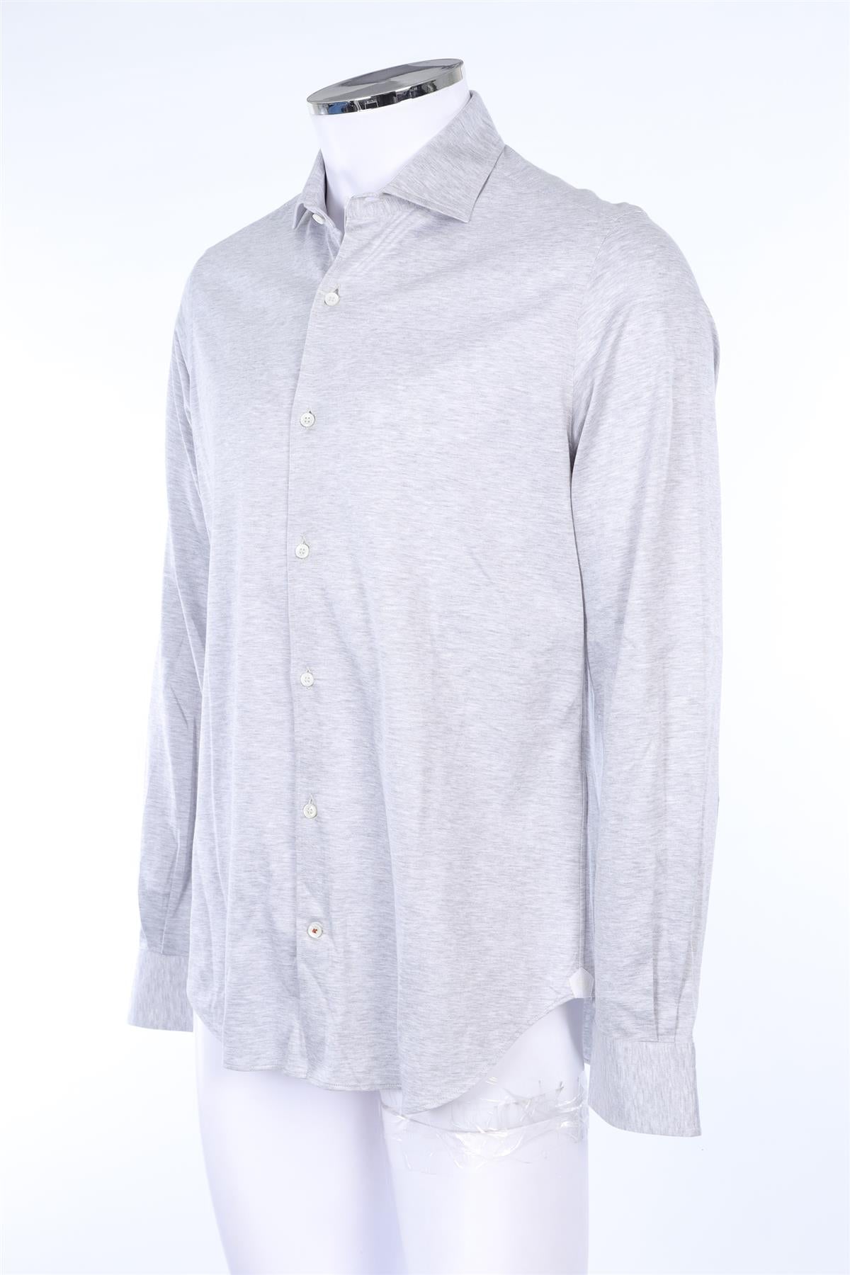 LORO PIANA LIGHT GREY MEN'S SHIRT MEDIUM