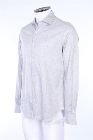 LORO PIANA LIGHT GREY MEN'S SHIRT MEDIUM