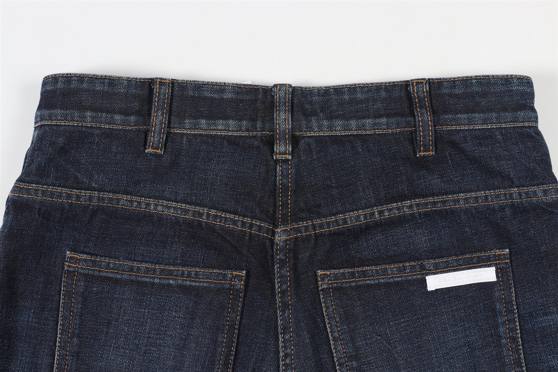 PRADA BLUE HIGH RISE FLARED JEANS IT 40