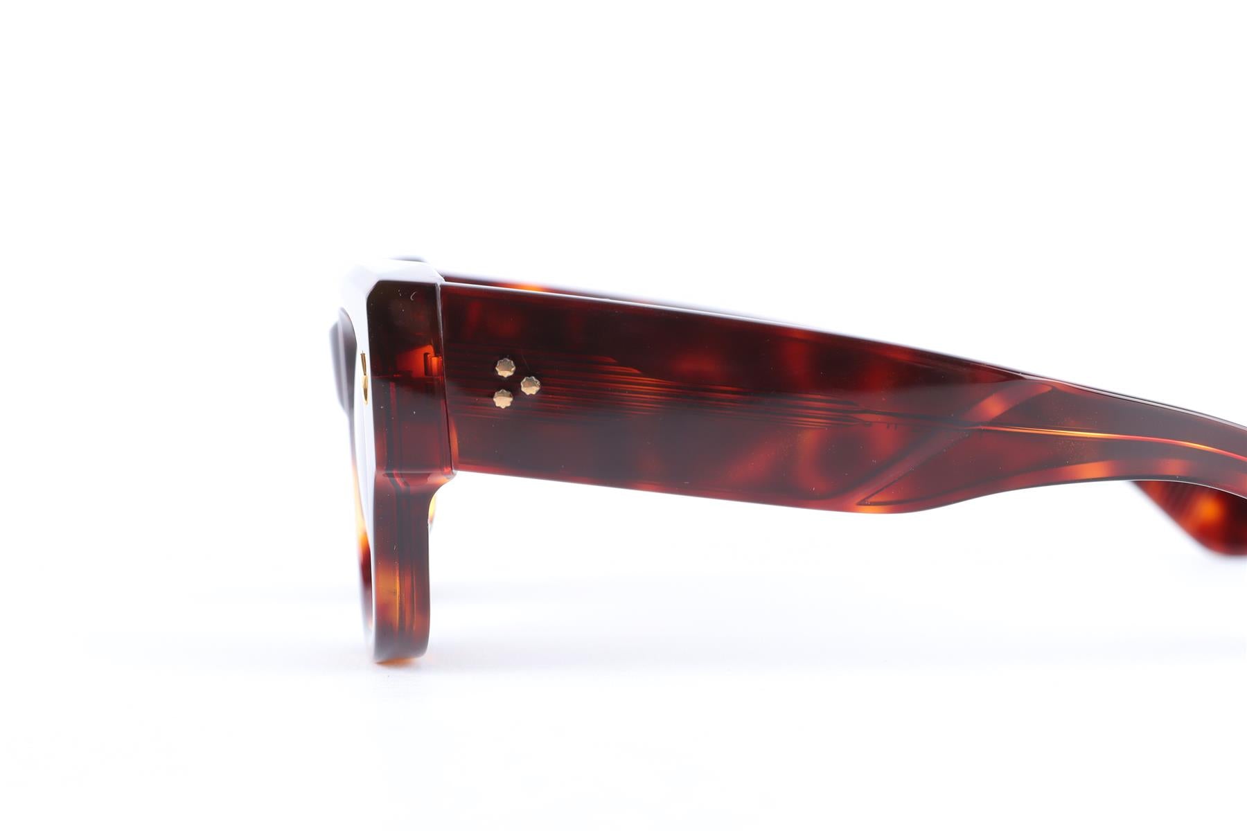 JACQUE MARIE MAGE BROWN SQUARE FRAME ACETATE SUNGLASSES