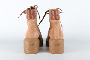 STUART WEITZMAN TAN SUEDE ANKLE BOOTS EU 36.5 UK 3.5 US 6.5