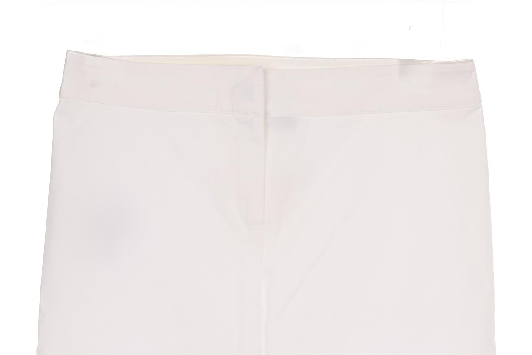 FENDI WHITE VINTAGE COTTON STRAIGHT LEG PANTS IT 38 UK 6