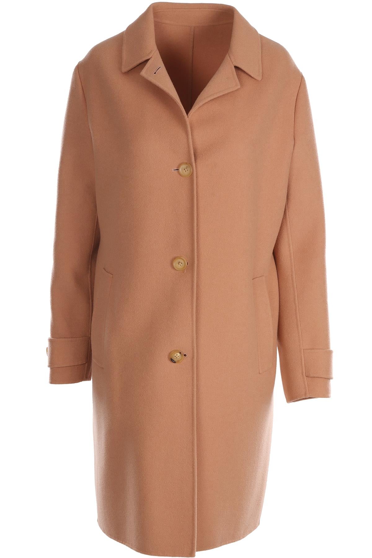 BOTTEGA VENETA TAN CASHMERE COAT IT 44 UK 12