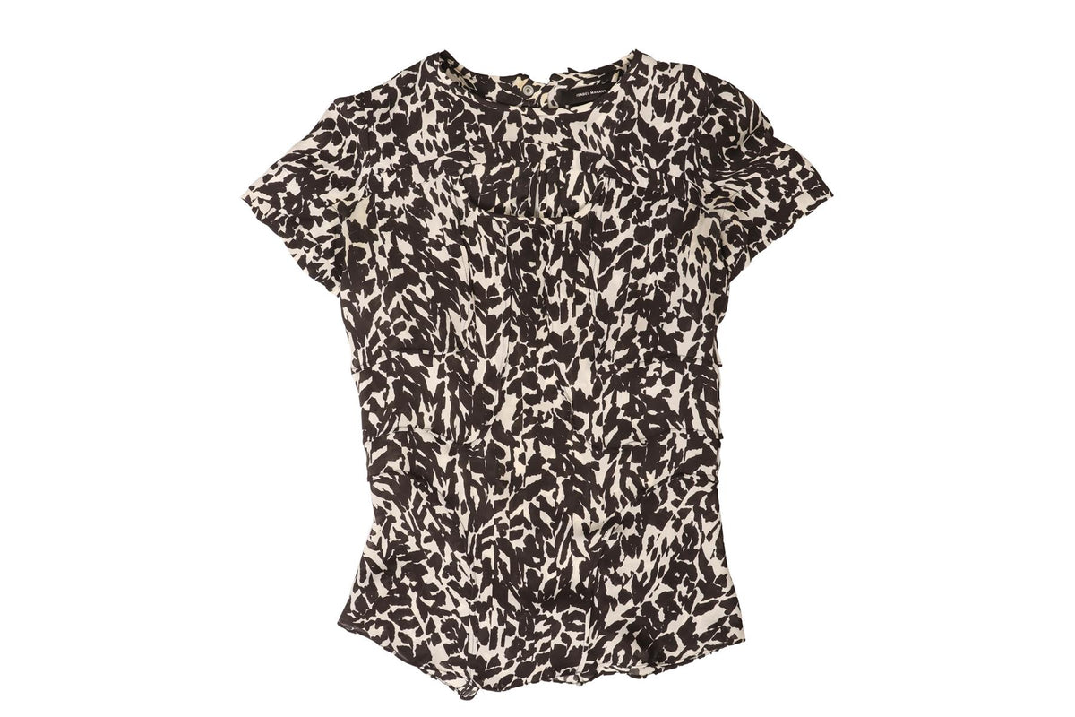 ISABEL MARANT BLACK SILK TOP FR 34 UK 6