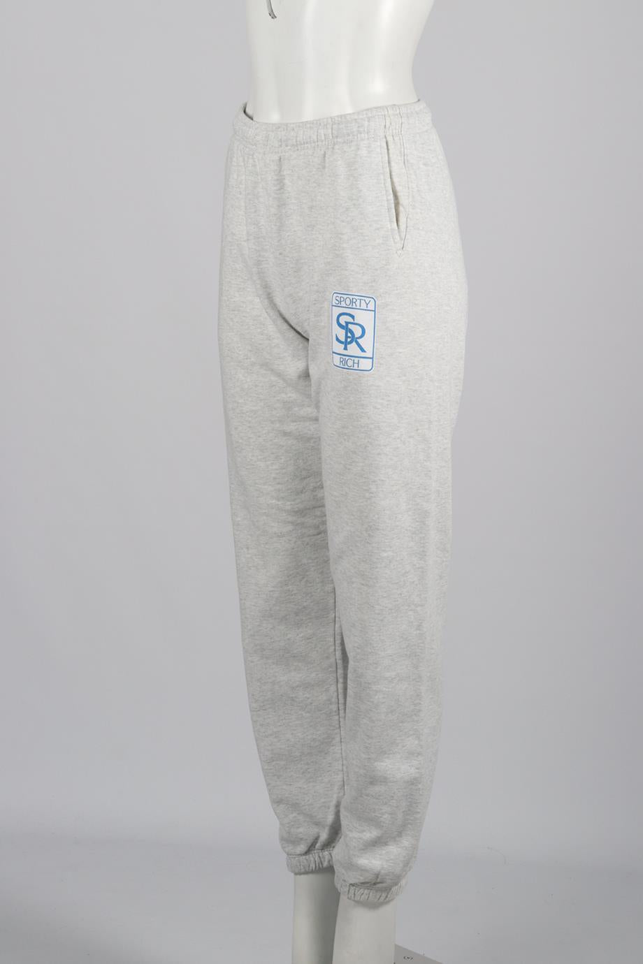 SPORTY AND RICH COTTON BLEND TRACK PANTS SMALL