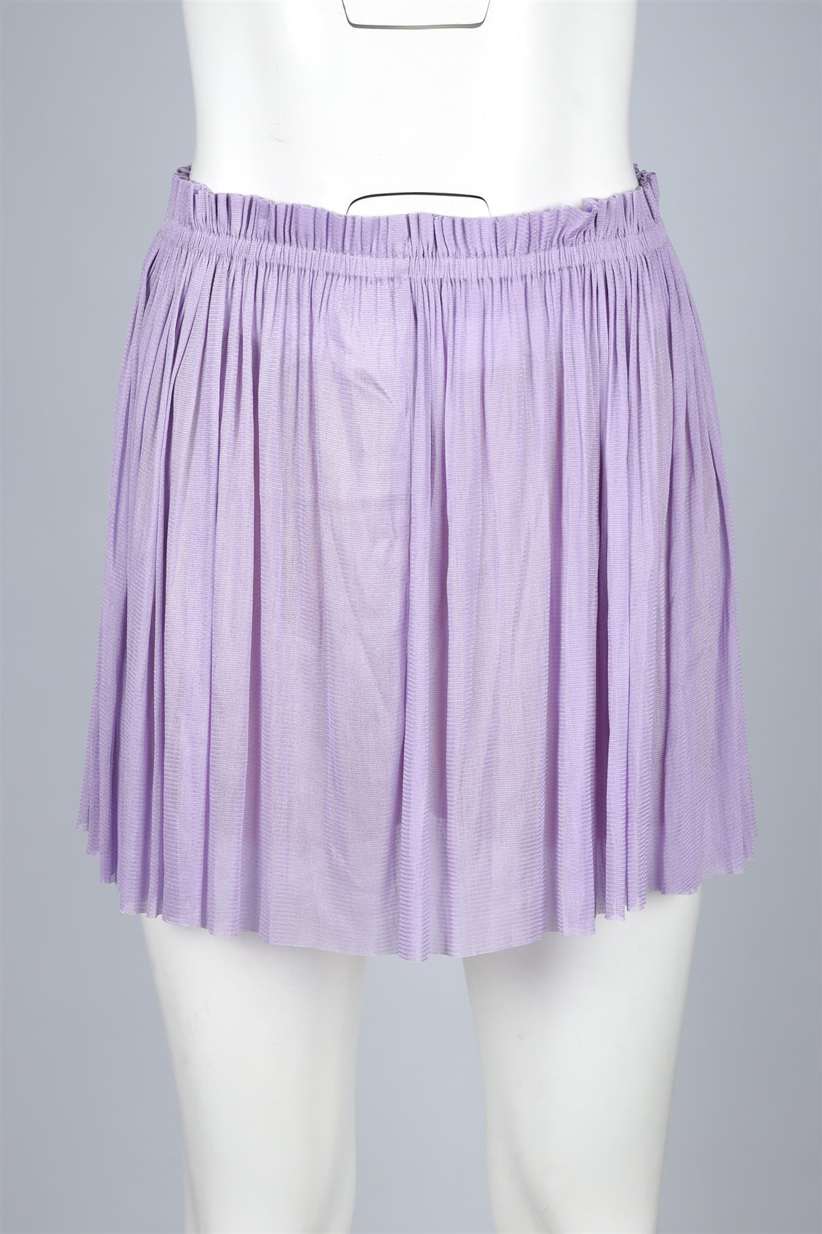 ELENA MAKRI MYKONOS PURPLE SILK SKIRT ONE SIZE
