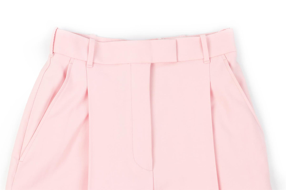 ALEXANDER MCQUEEN PINK WOOL STRAIGHT LEG PANTS IT 38 UK 6