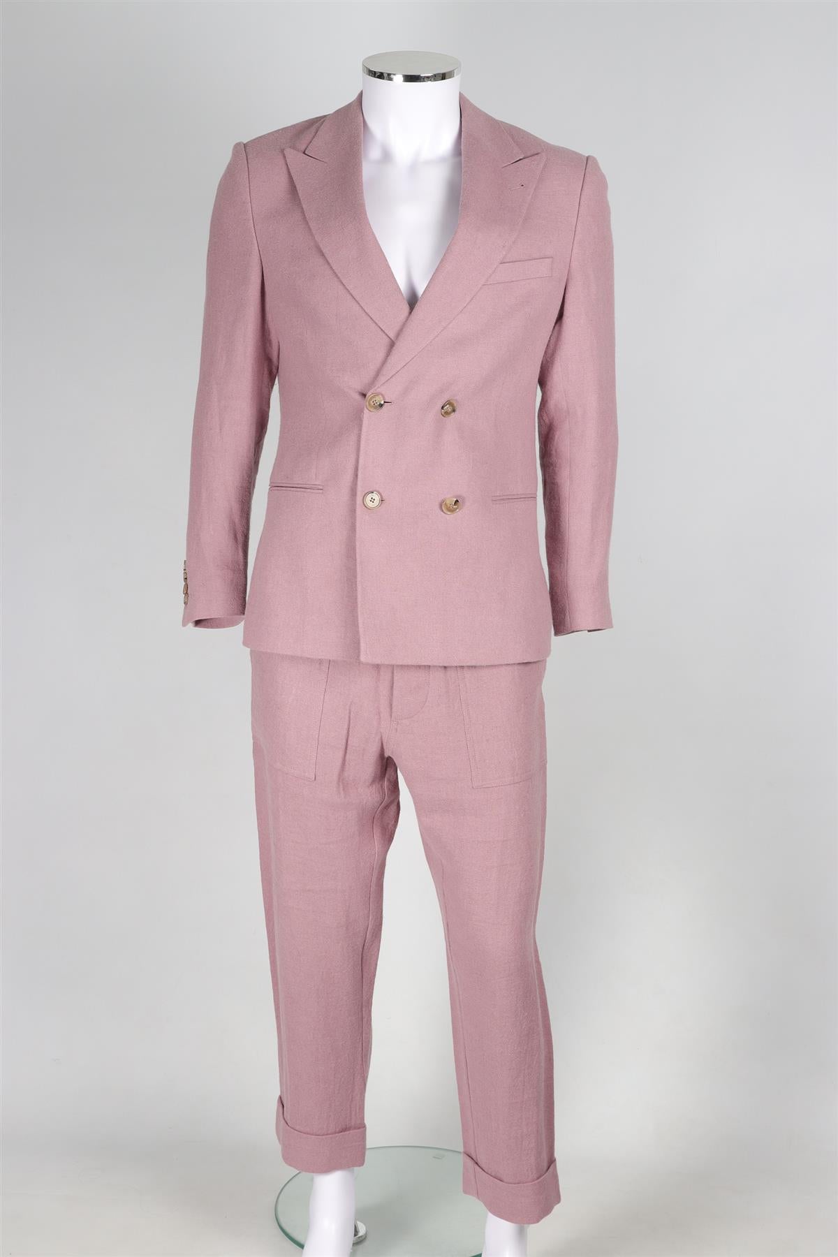 NANUSHKA PINK MEN'S RAMIE TWO PIECE SUIT EU 48 UK/US CHEST 36/W30
