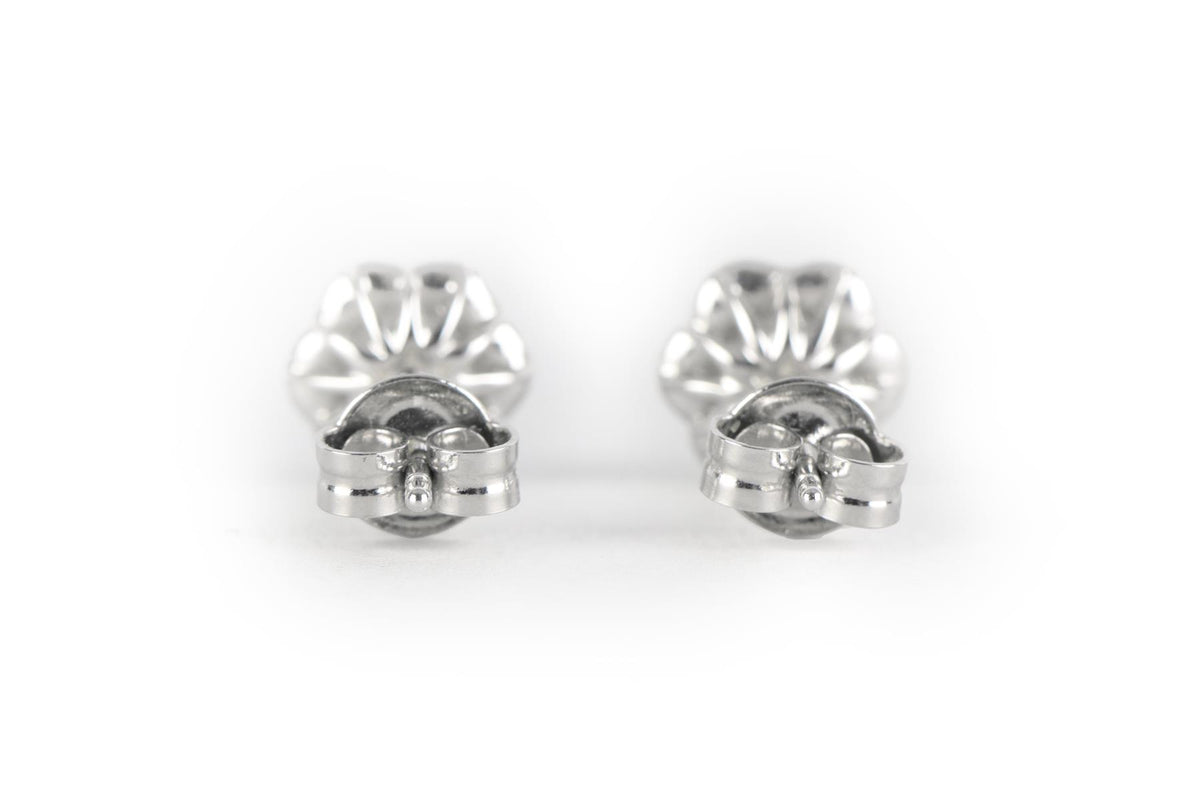MARCHESA 18K WHITE GOLD AND DIAMOND STUD EARRINGS