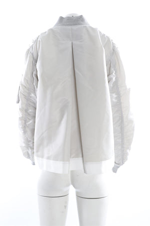 SACAI GREY SHELL JACKET UK 8