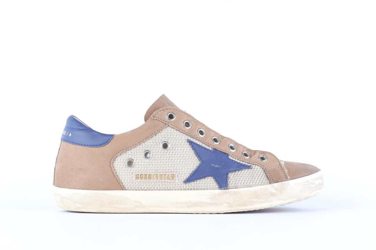 GOLDEN GOOSE BROWN SUPER STAR LEATHER SNEAKERS EU 40 UK 7 US 10