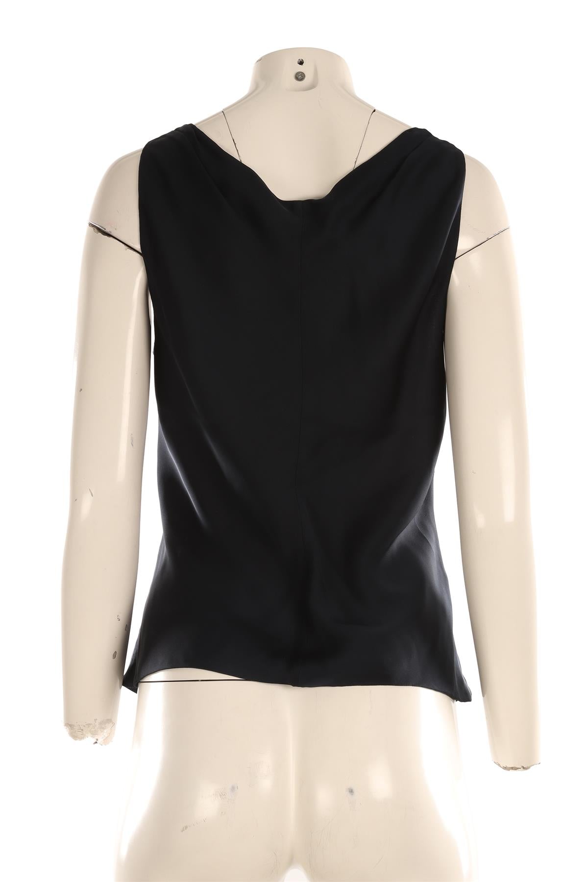 GIORGIO ARMANI NAVY SILK TOP IT 44 UK 12