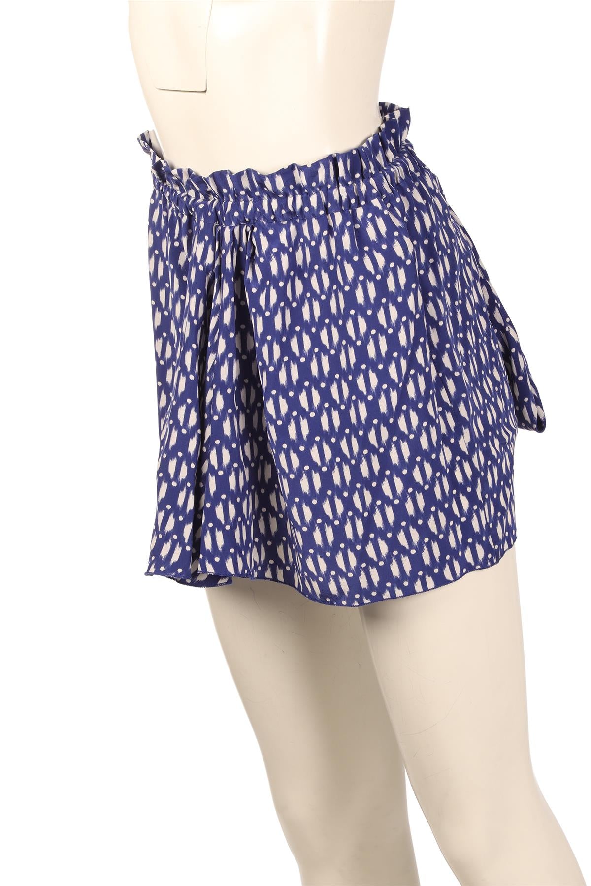 ISABEL MARANT ÉTOILE BLUE SILK MINI SKIRT FR 34 UK 6