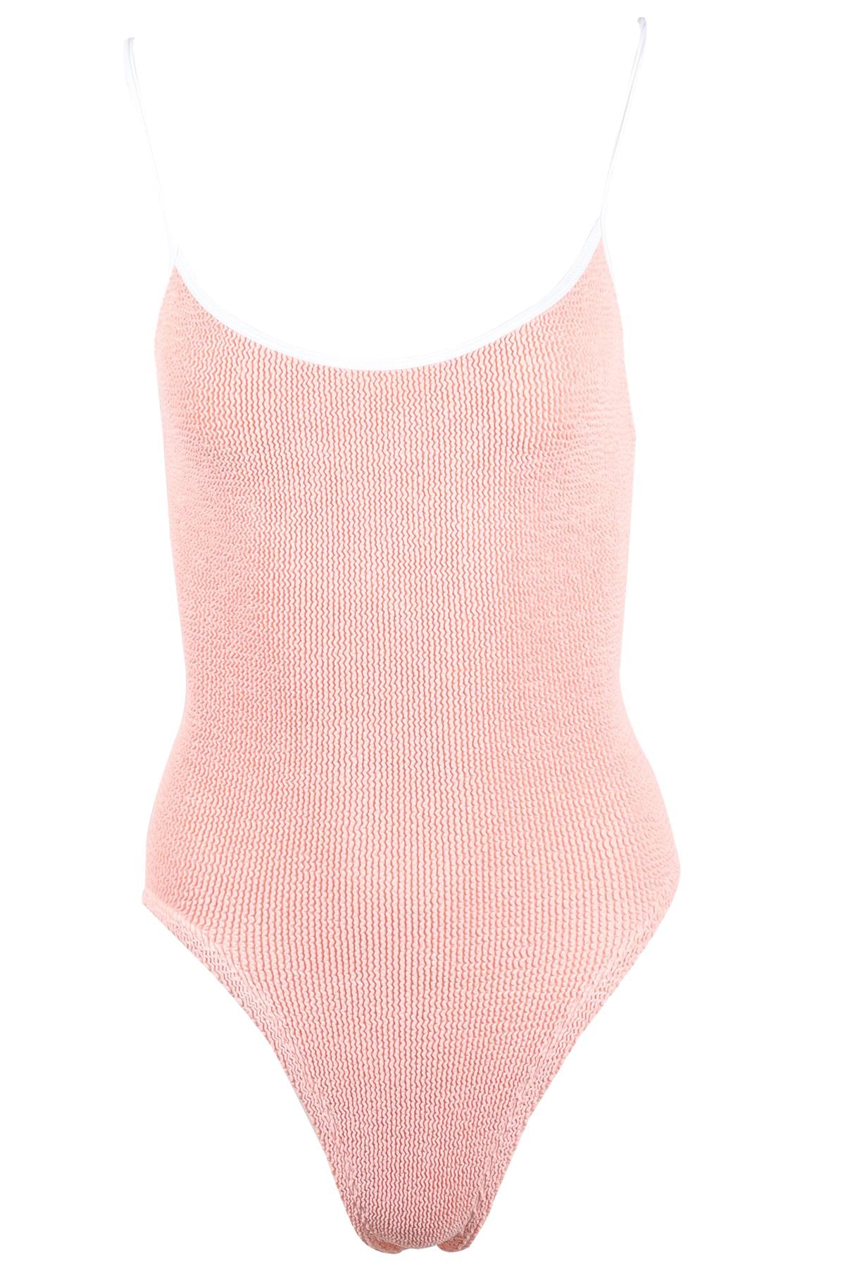 HUNZA G PEACH SWIMSUIT ONE SIZE