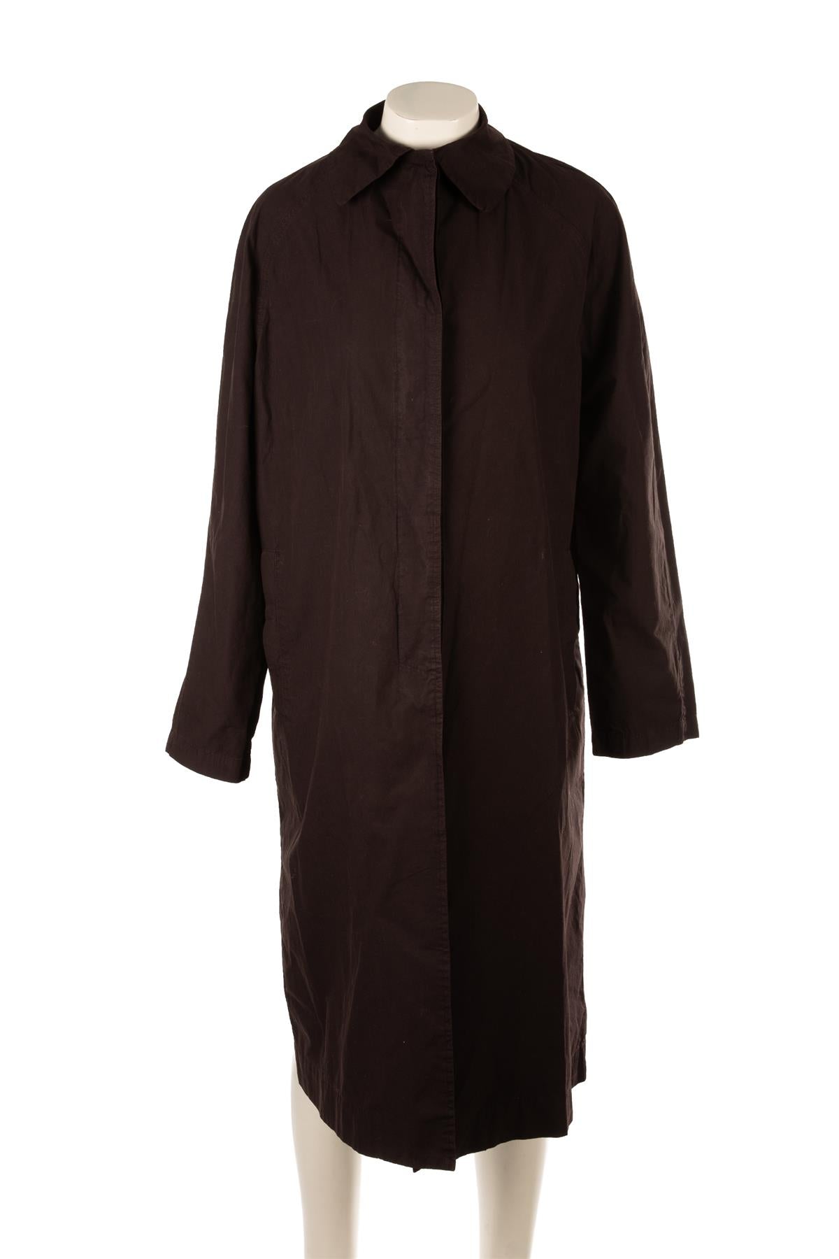 LESET BROWN COTTON COAT SMALL
