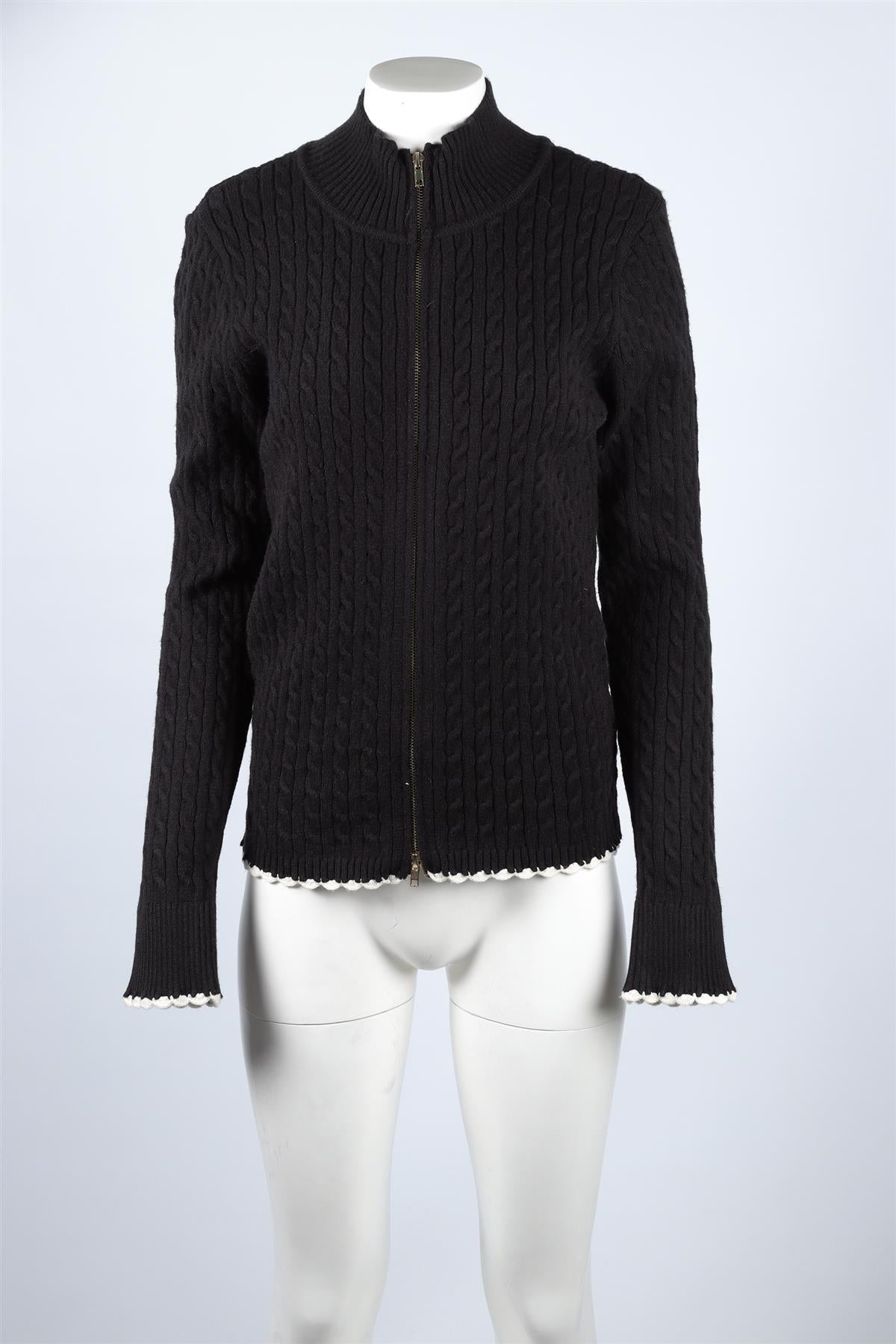 FRANKIE BIKINIS BLACK KNIT CARDIGAN XXLARGE