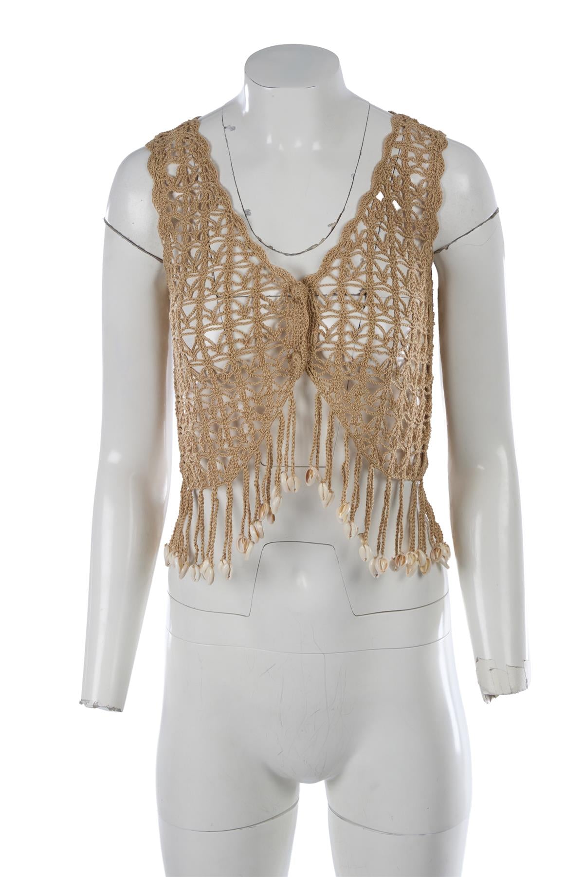 Beige Crochet Top