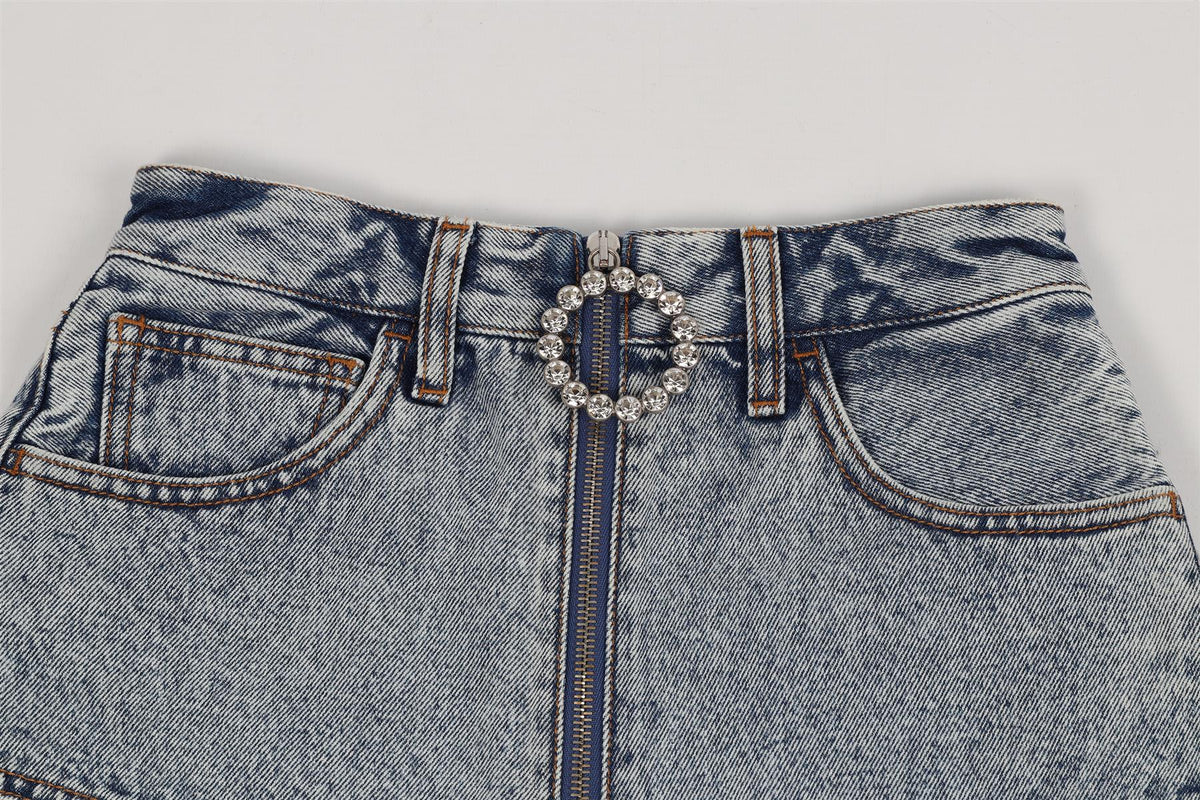 ALESSANDRA RICH HIGH RISE DENIM SHORTS W25 UK 6-8