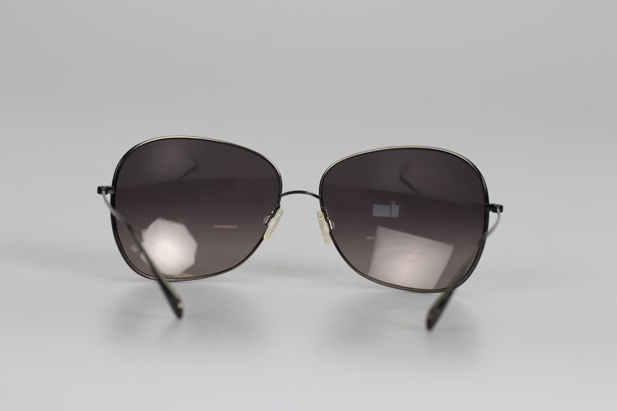 OLIVER PEOPLES SQUARE FRAME METAL SUNGLASSES