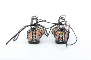 VALENTINO BLACK LEATHER SANDALS EU 37.5 UK 4.5 US 7.5