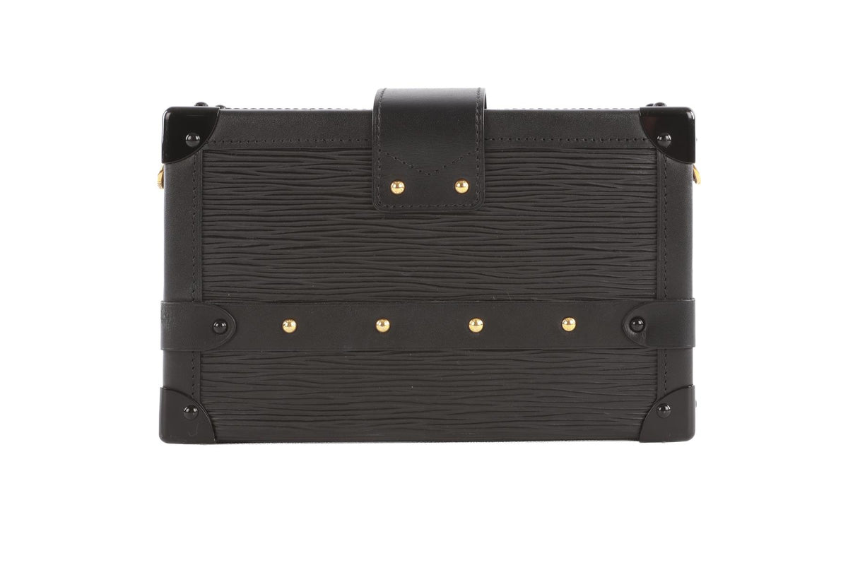 LOUIS VUITTON BLACK 2019 PETITE MALLE EPI LEATHER CLUTCH
