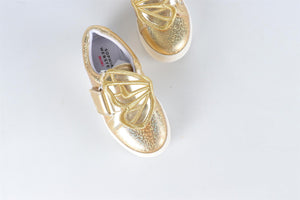 SOPHIA WEBSTER GOLD KIDS GIRLS LEATHER SNEAKERS EU 25 UK 8 US 9