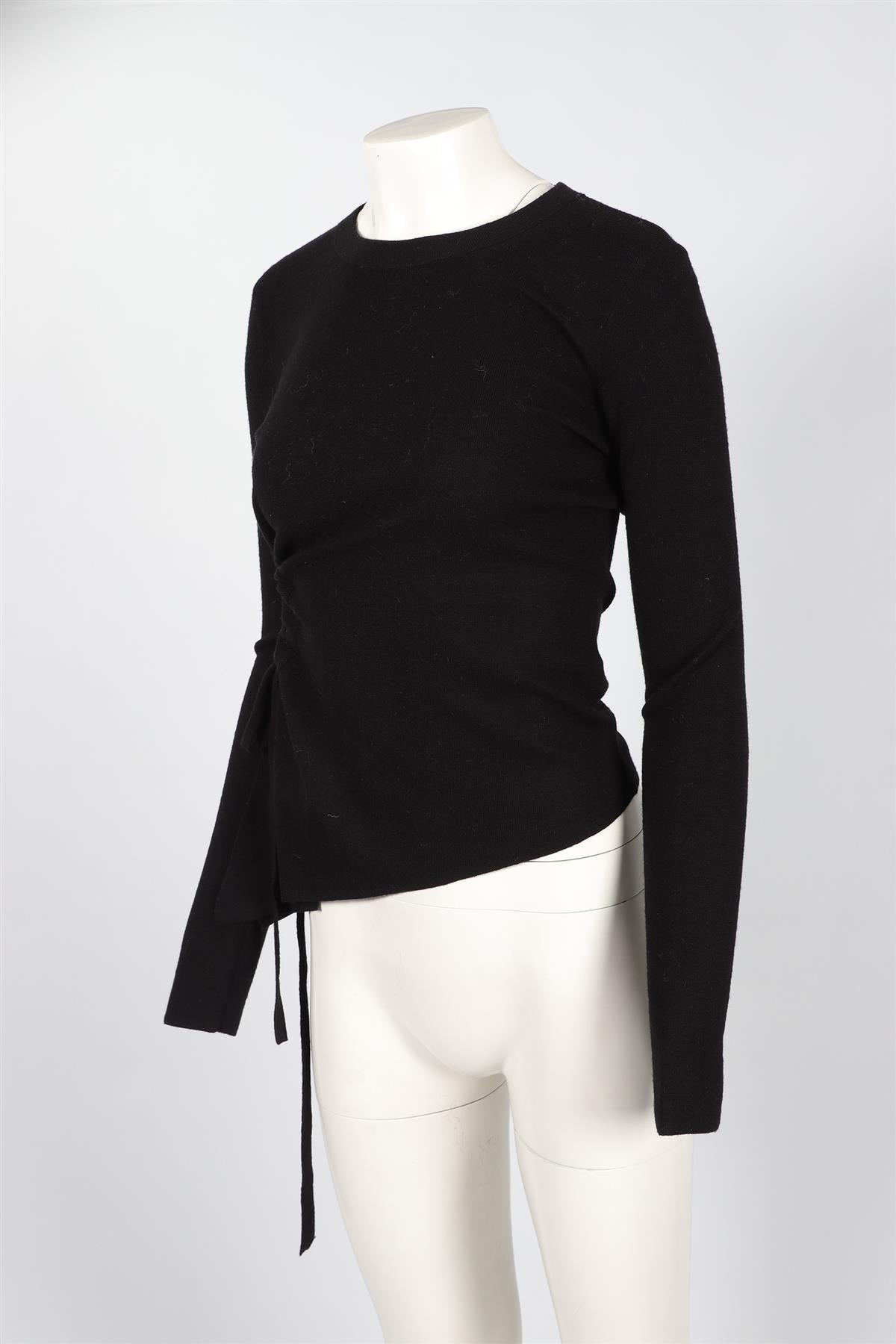 T BY ALEXANDER WANG BLACK WOOL SWEATER SMALL