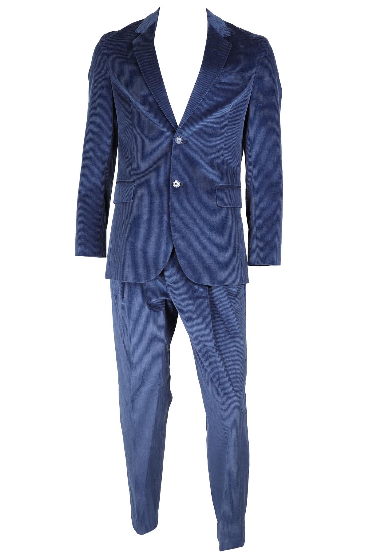 PAUL SMITH NAVY MEN'S CORDUROY TWO PIECE SUIT UK/US CHEST 36/W30