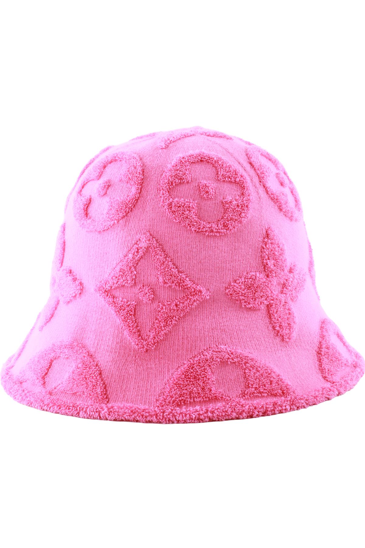 LOUIS VUITTON PINK BEACHTIME MONOGRAM COTTON BUCKET HAT SMALL