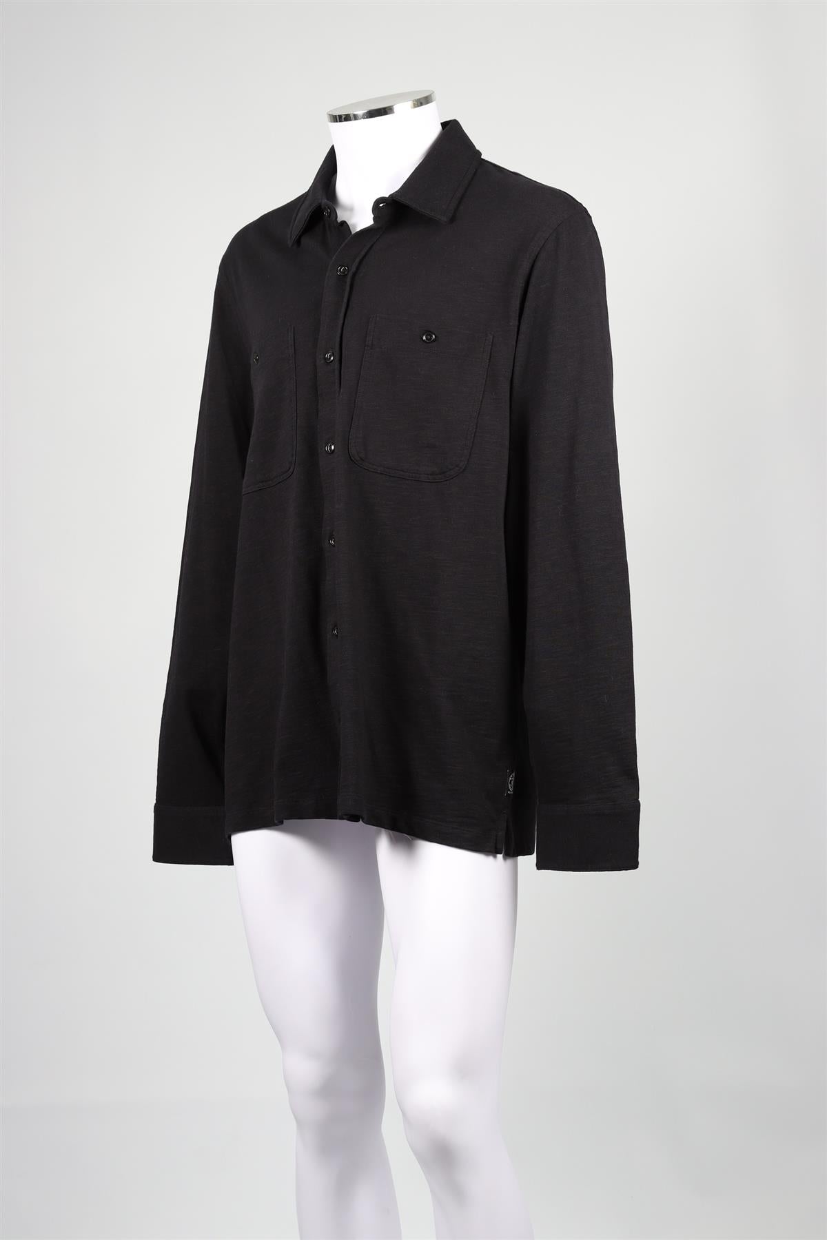 TODD SNYDER BLACK MEN'S COTTON SHIRT XLARGE