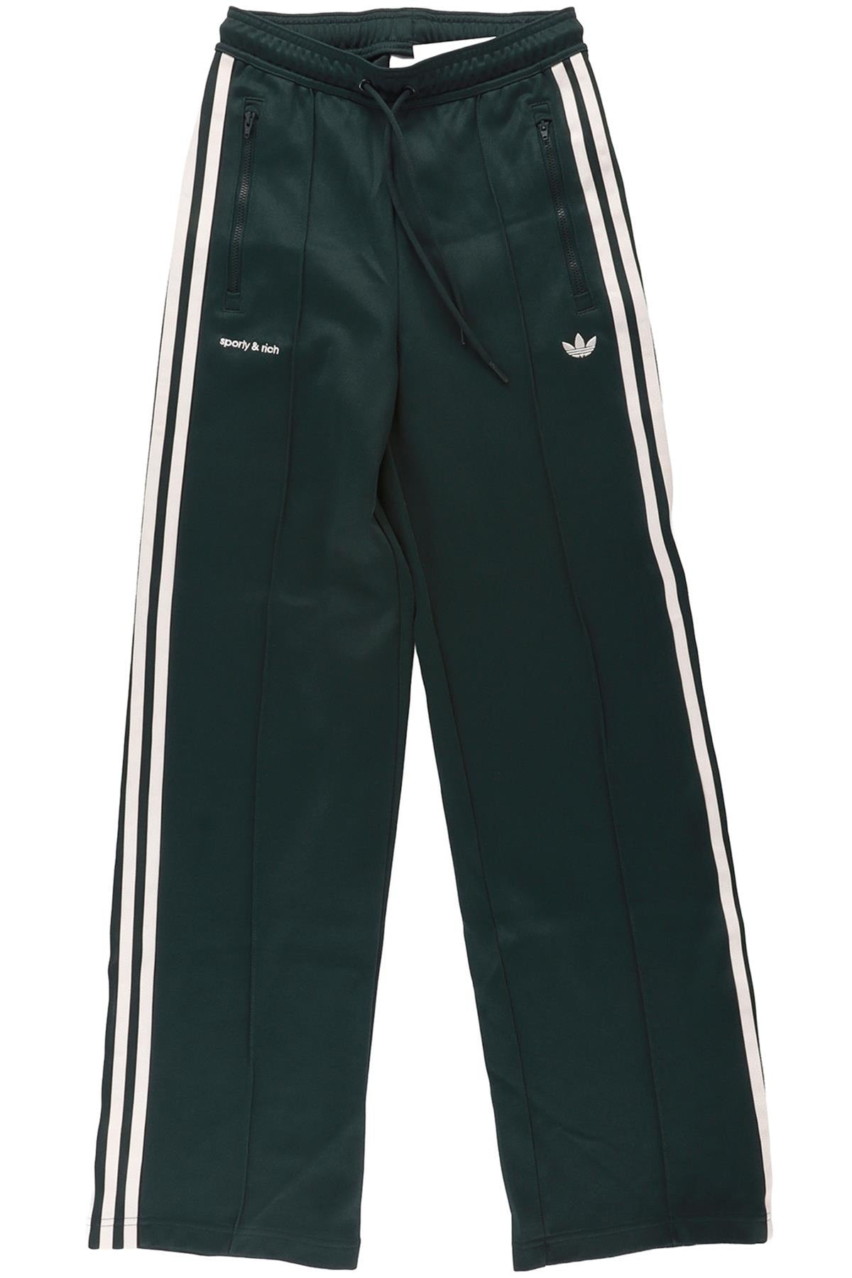 SPORTY & RICH + ADIDAS GREEN JERSEY TRACK PANTS XSMALL