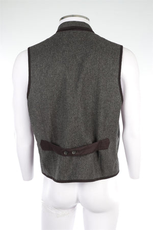WOOLRICH WOOLEN MILLS GREY MEN'S WOOL WAIST COAT LARGE